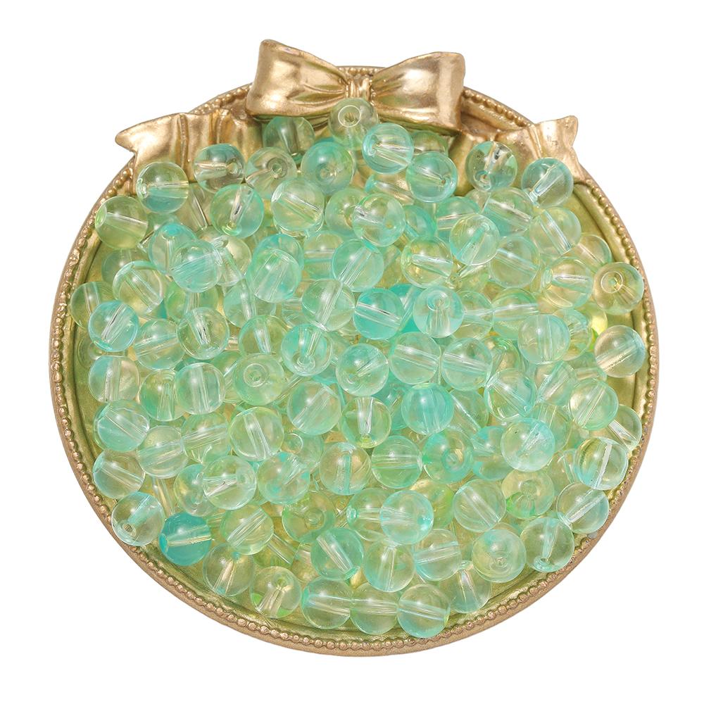 

30/50pcs 8mm Transparent Double Color Jelly Glass Bead Round Spacer Loose Bead for DIY Bracelet Necklace Jewelry Making Supplies 30pcs