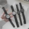 Minimalistischer Stil Jugend Uhr Männlich und Weiblich Schüler Lässig Mori Mittelschüler Schwarz und Weiß Paar Uhr