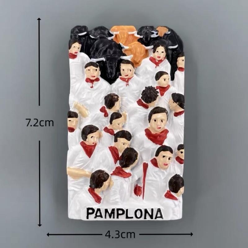 3D Resin Spain Fridge Magnet - Barcelona Seville Donostia Jaen Spanish Travel Souvenir Refrigerator Magnet Home Decor Gift