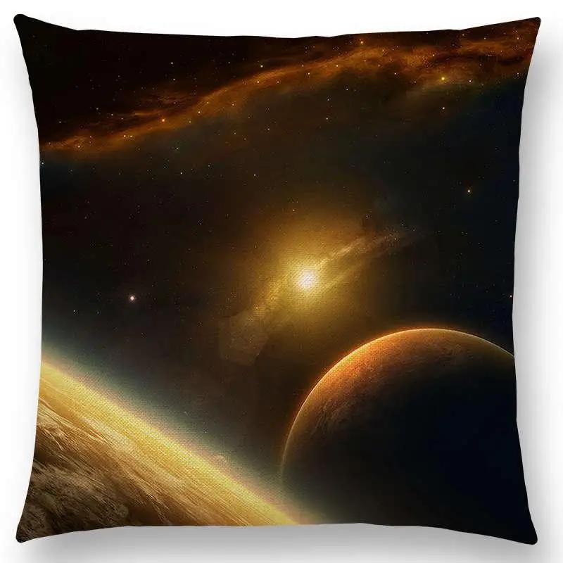 New Mysterious Universe Vast Outer Space Beautiful Planets Amazing Galaxy Dream Stars Cushion Cover Sofa Throw Pillow Case
