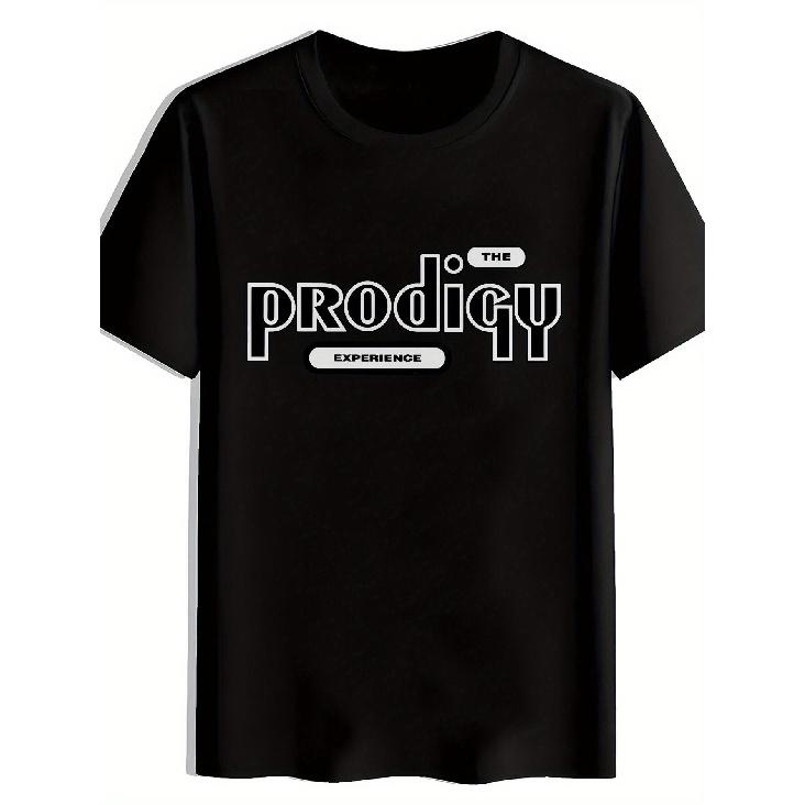 Men S PRODIGYTHE The Prodigy Experience Graphic T-Shirt - Bold Music Album Print, Black & White Retro Gaming-Inspired Design, Lightweight Breathable S чёрный