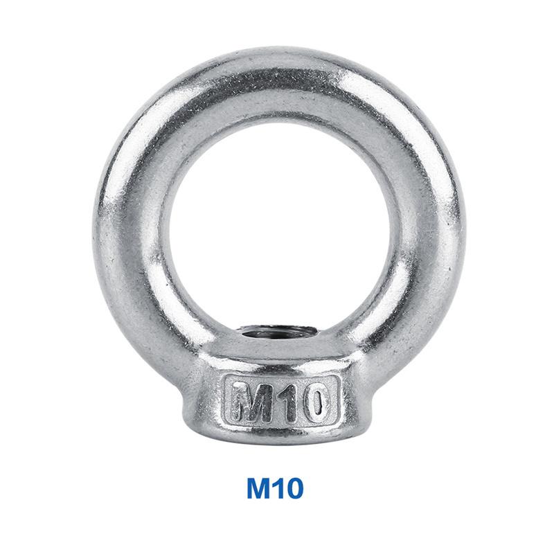 M6-M 16 DIN582 Stainless Steel SS304 Lifting Eye Nuts Fastener for Cable Rope 1pc M10 Stainless Steel Eye Nuts M6-M 16 DIN582 Stainless Steel SS304 Lifting Eye Nuts Fastener for Cable Rope 1pc M10 Stainless Steel Eye Nuts