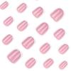 Klassische französische weiße Kante Tragen Nagelstück Kurzes quadratisches Nagelstück Einfache Press-on-Nägel Falsche Nägel