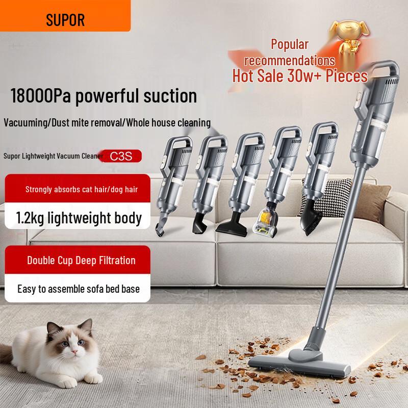 SUPOR C3S Corded Handheld Vacuum Cleaner CN plug (adapter included)