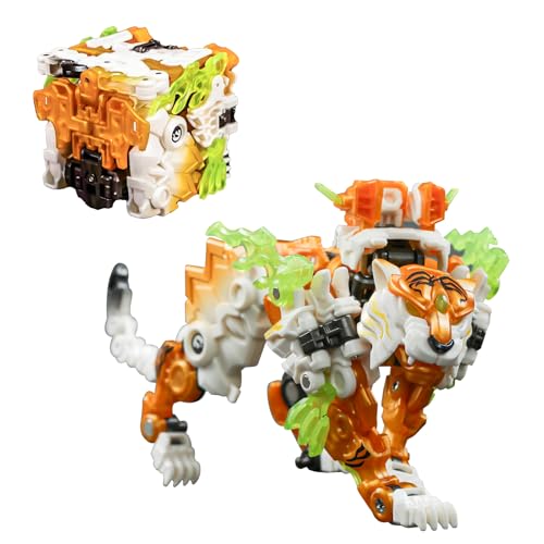 Overseas Exclusive BEASTBOX 52TOYS INFINITYBOX IB-03TT THAIGER Thai Tiger Transforming Toy, Cube to Tiger, Pre-painted Highly Articulated Action F