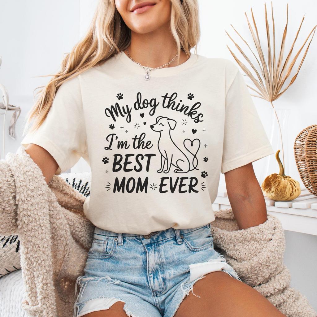 Dog Mom Shirt Women Cute Dog Lover Gift, Best Dog Mamma T-Shirt Funny Pet Parent Tee, Mothersday Gift Fur Mum, In My Dog Mom Era Mother Tee