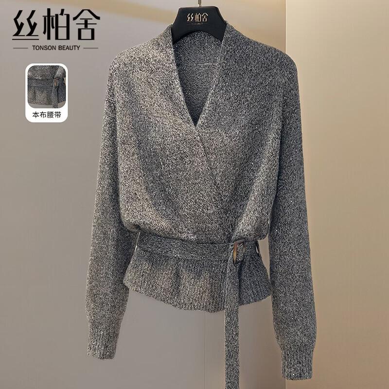 Women's V-Neck Shimmer Knit Pullover