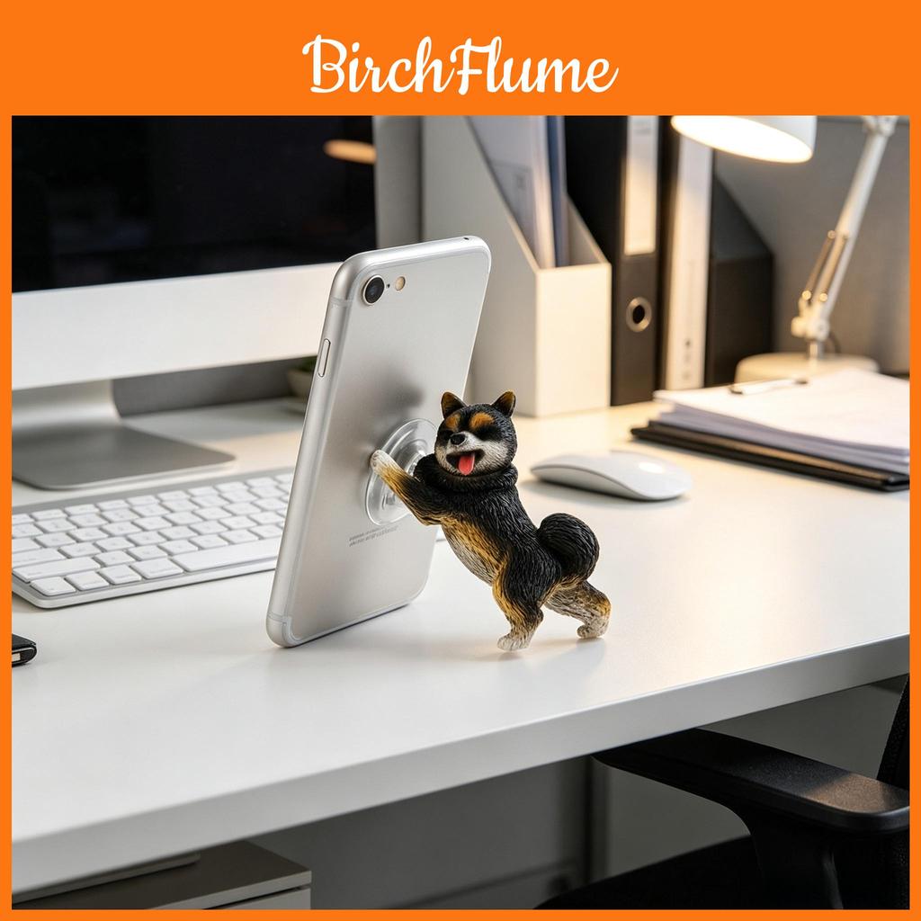 Dog Shape Suction Cup Phone Holder With Nonslip Grip For Home And Office Use