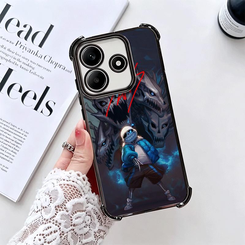 U-Undertale S-Sans Vergoldetes Handyhülle Für Xiaomi Redmi Note 14 15 Pro Plus 13 12 11 11S 11T 10 9S 9 5G Anti-Fall Airbag-Abdeckung
