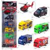 4Pcs/Set Small Rebound Truck For Children Pull Back Ladder Fire Fighting Toy Car Model Educational Cars Kids Toy