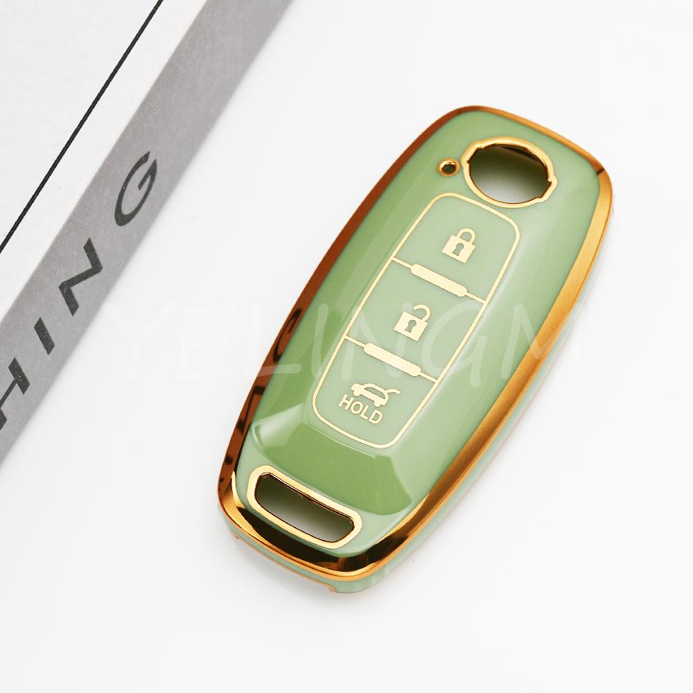 3 Buttons Soft Tpu Car Key Case For Nissan Rouge Kicks Pathfinder J12 Ariya Altima Rogue Qashqai Bluebird Sylphy Keychain Shell