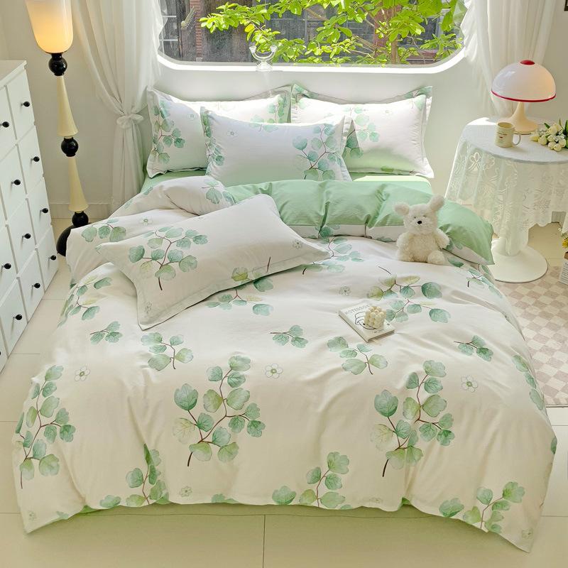 Four-piece Quilt Cover Household Bedding Student Single Three-piece Set Nordic Simple Style Quilt Cover Quilt Sheet