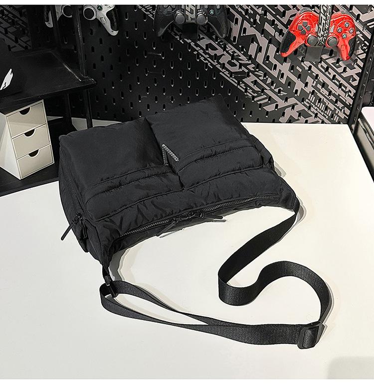 Unisex Large Capacity Multi-Pocket Crossbody Tote - Water-Repellent Workwear Style Shoulder Bag