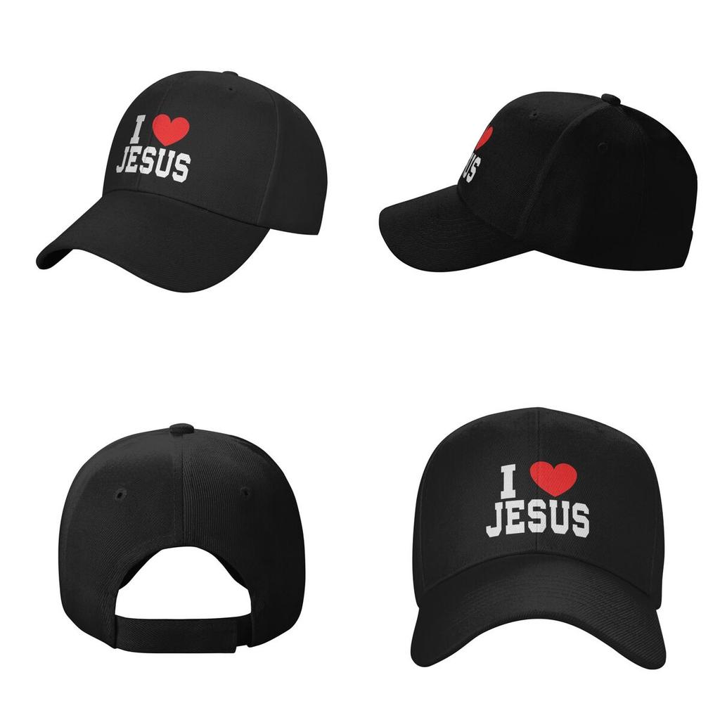 Ich liebe Jesus Gott Kreuz Aufdruck Kappe Mode Lässig Baseballkappen Verstellbarer Hut Hip Hop Sommer Unisex Baseballkappen