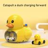Press Go Yellow Duck Launching Toy Early Education Ejection Toy Car  Crawling Toys