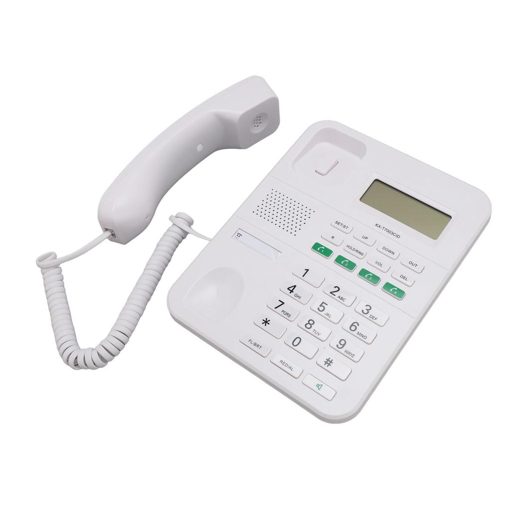 Corded Landline Phone 4 Levels Volume and 5 Levels LCD Brightness   Caller ID HD 16 Bit Display English Corded Phone