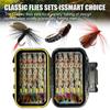 24-72Pcs Artificial Insect Bait Set, with Dry/Wet Flies, Fly Fishing Flies Kit, Fly Assortment Trout Bass Fishing Baits Lures with Fly Box
