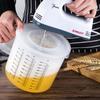2,5 l Kubek do pieczenia z miarką Przezroczysta waga domowa Miska do mieszania z pokrywką Narzędzia kuchenne