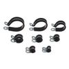 10Pcs Rubber Lined P Clips Wiring Hose Clamp Pipe Cable Mounting Fix Fasteners Hardware Electrical Fittings 6-50mm