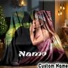 Custom Name Magic Friendship Witch Throws Blanket Flannel Blankets for Couch Bed Gifts for Men Women Picnic Blanket Christmas Fan Gifts