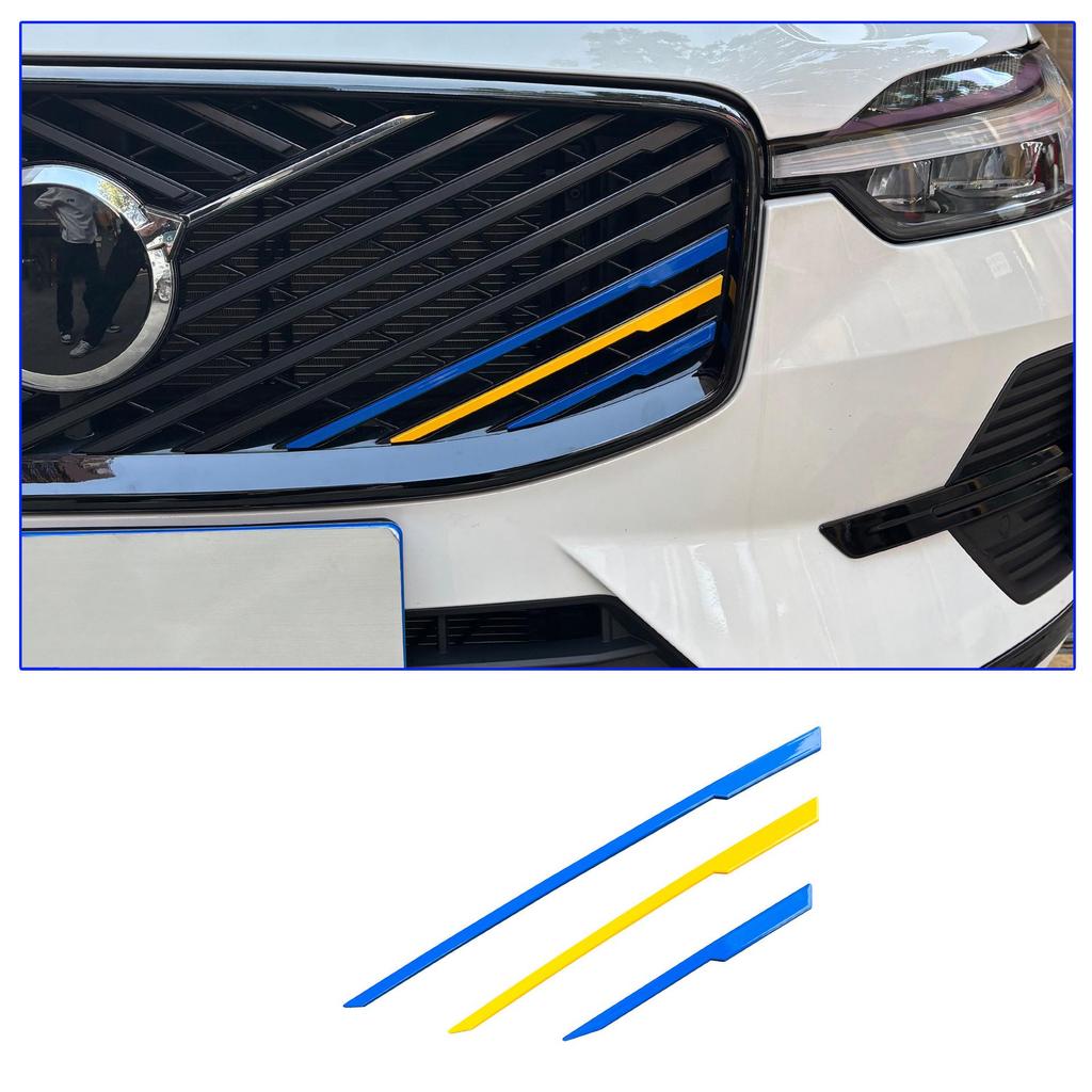 Volvo XC60, S90, XC90 Grille Decorative Strips - Fits 26 Models, Three-Color Front Grille Accessories.