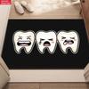 Tooth Dentist Door Mat Clinic Welcome Rug for Bathroom Entrance Dental Health Education Doormat Decor Bedroom Foot Mat