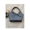 IELGY Korean Denim Canvas Bag Summer Fashion Armpit Order Shoulder Large Capacity Tote Bag