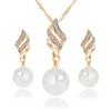 Chic Rhinestone Zircon Jewelry Set: Necklace, Earrings, Ring & Watch for Women