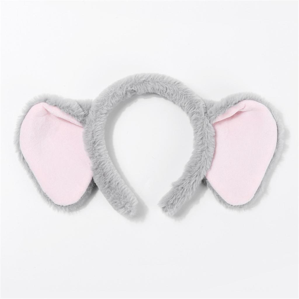 Eye Catching Elephant Cartoon Hairband Soft Plush Accessory Fashion Hairpieces Hair Ornament for Boys and Girls