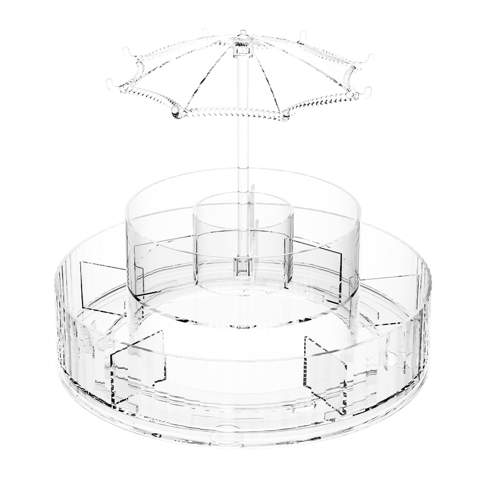 

Легкий роскошный вращающийся настольный ящик для хранения косметики, туалетный столик, поднос для ухода за кожей, акриловый прозрачный настольный стеллаж для хранения прозрачный