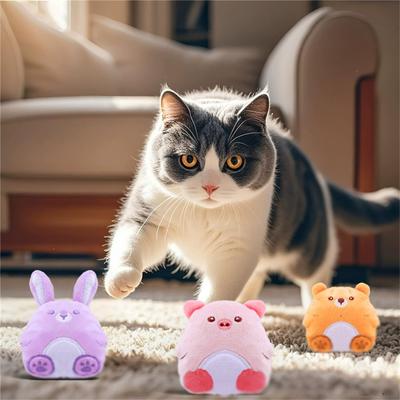 Kreatives Haustierspielzeug, Kleine Tierformen, Katzenminze, Hauskatzen, Selbstbeschäftigungs- und stressabbauendes Spielzeug mit Knisterpapier, das Katzenminze enthält