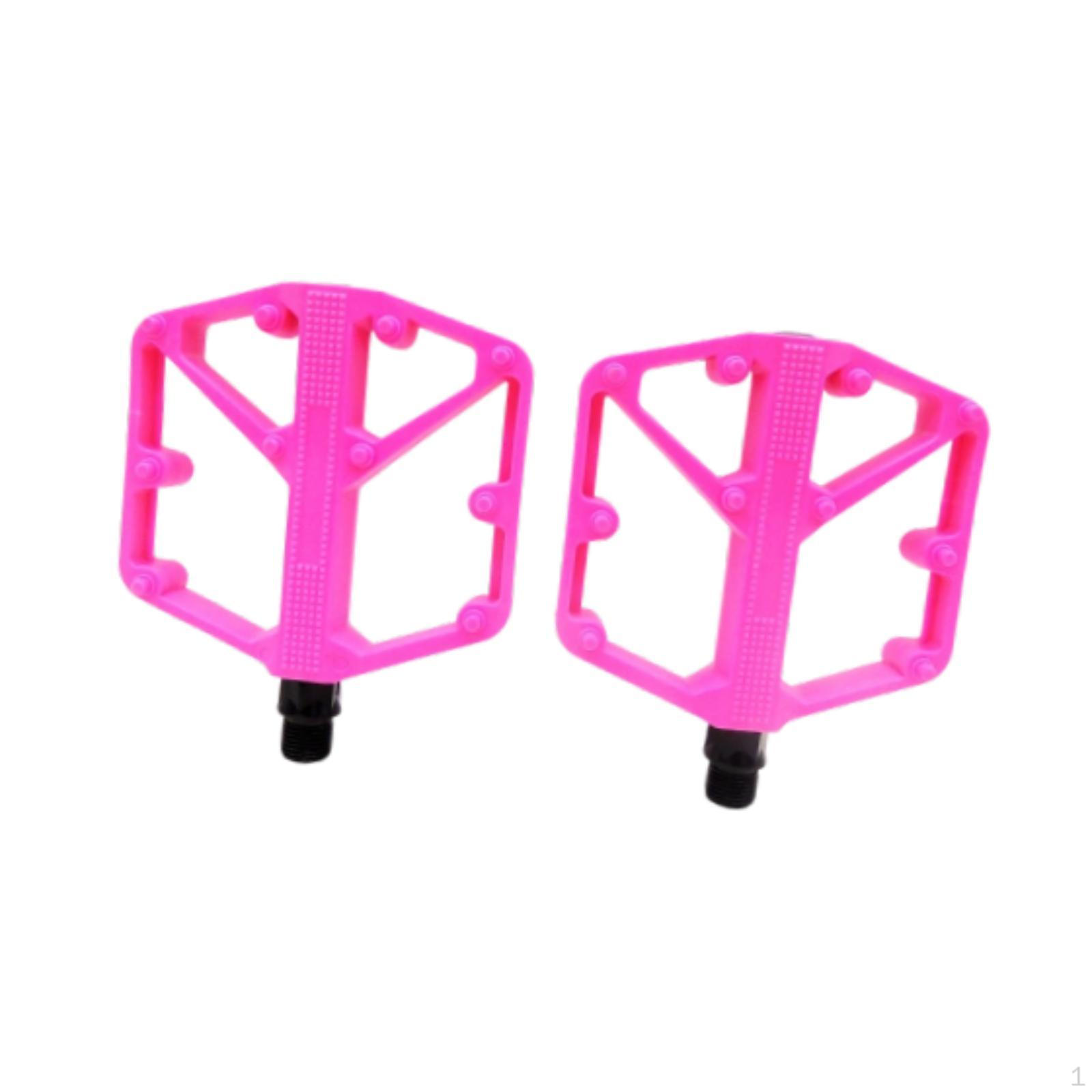 

2 Педали для горного велосипеда, плоские педали для ремонта компонентов. розовый