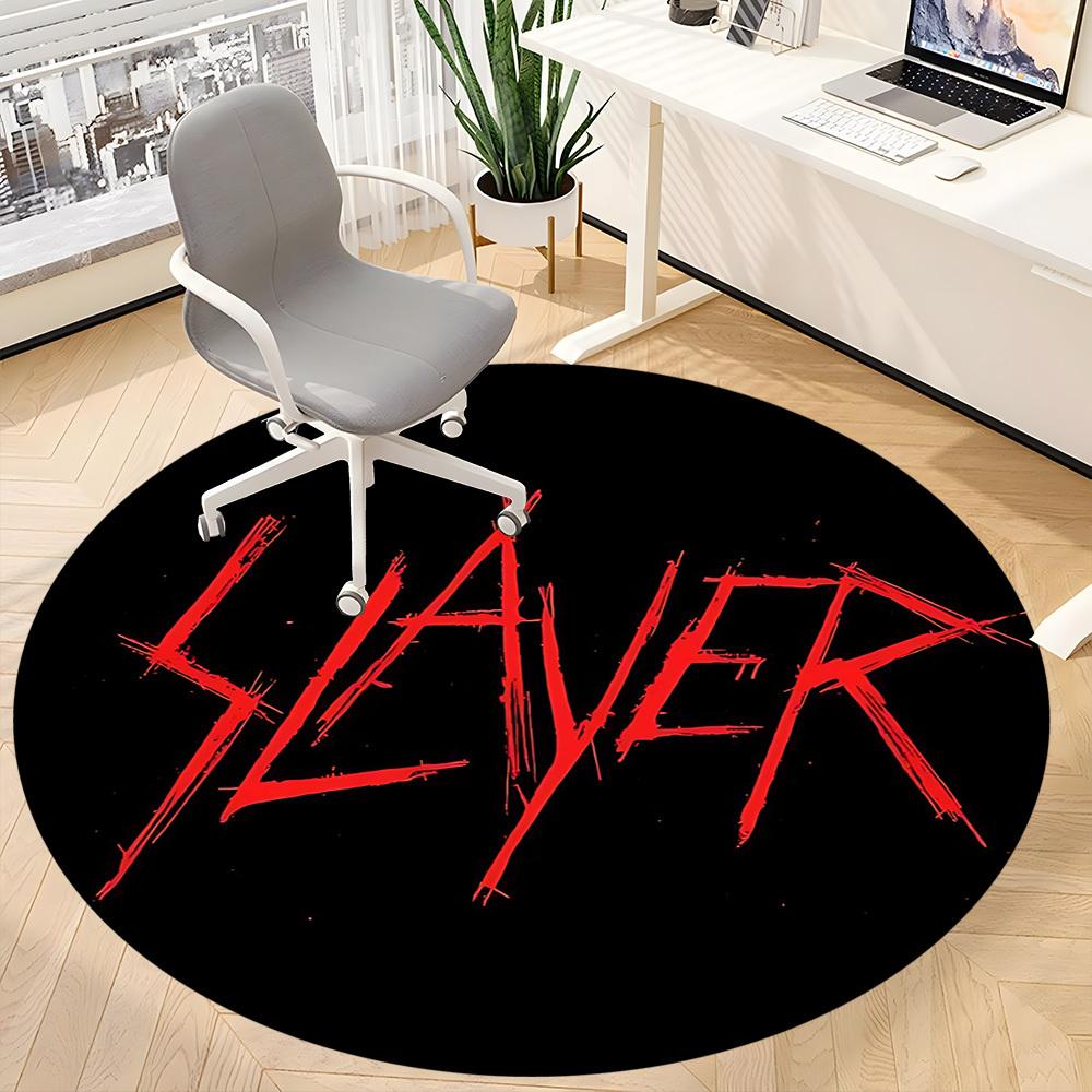 1PC Slayer HeavyMetal Office Round Area Rug, Indoor Mat Suitable For Office, Under Office Chairs Bedroom Living Room Home Decor DT1212071