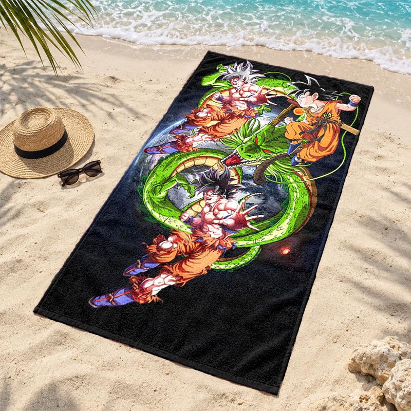 Dragon Ball Microfiber Beach Towel Quick Dry Sand Free Lightweight Beach Towels for Travel Swimming Camping