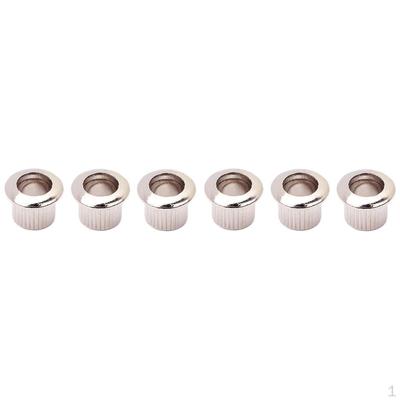 6pcs Guitar Bushings Machine Head Tuning Peg Key Conversion Adapter Ferrules Plating 8mm