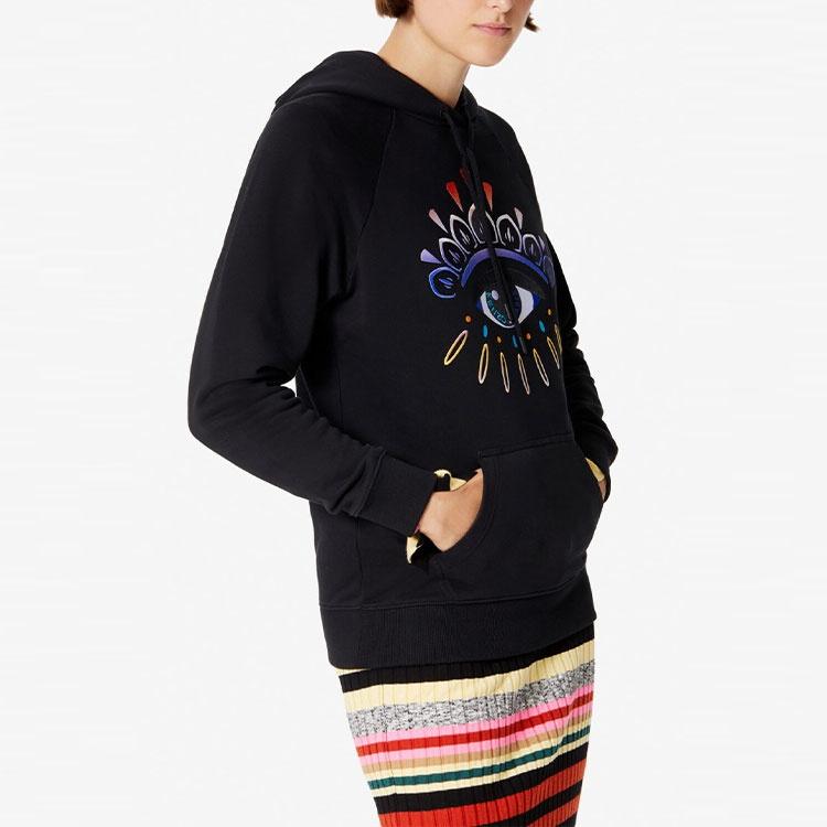 (WMNS) KENZO Eye Pattern Hoodie Black Women's F962SW7664XF-99