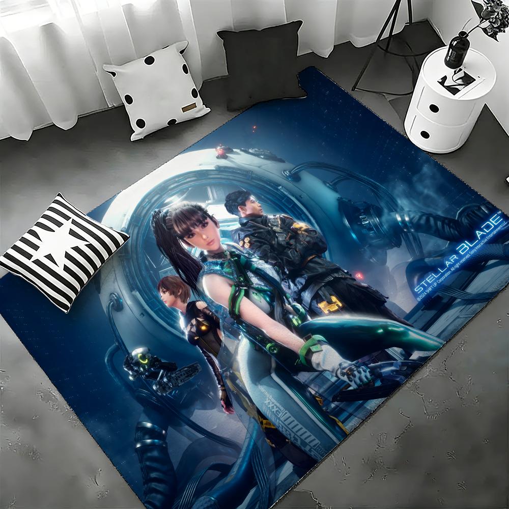 Anime Hot S-Stellar B-Blade Floor Mat Bedroom Living Room Flannel Door Mat Non-Slip Home Decor