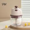 Rechargeable Meat Grinder Electric Garlic Masher, Portable Wireless Food Chopper with Stainless Steel Blades, Mincer for Spices Mini Vegetable Crusher