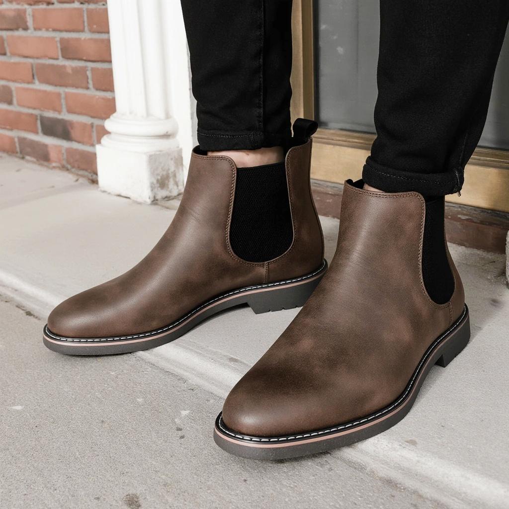 Enkellaarzen Voor Mannen Merk 2026 Casual Comfortabel Retro Mode Chelsea Boots