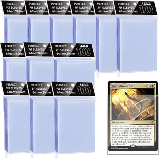 600 Adet Tam Oturan Kılıf, Tam Oturan Kart Kılıfları, MTG İç Kılıfları, Çift Kılıflama İçin Tam Oturan Kılıf, Yüksek Şeffaflıkta Ticaret Kartı Kılıfı