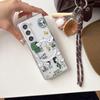 Hot Cute Cartoon coffee Snoopy Magsafe Wireless Charge Folding Phone Case For Samsung ZFold 3 4 5 6 ZFold7 Snoopy Magnetic Stand
