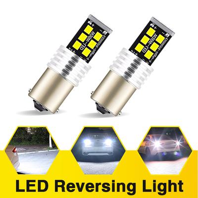 2/4PC 1156 BA15S P21W LED Bulb Reverse Light DRL S25 1073 1093 1129 3497 7506 7527 White Brake/Turn Signal Lamp Car Accessories