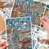 Kawaii Design 3D City Sticker DIY Design Festival Theme DIY Pocket Scene Special Economic Zone Landscape Sticker Festival Gift