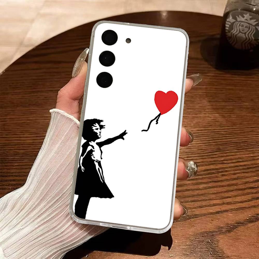 Graffiti Artist B-Banksy-S Phone Case Ultra Clear Phone Case For Samsung Galaxy A52 A12 A51 S21 Edge S22 S23 S24 S20LITE Plus