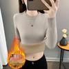 Women's Winter Warm Half-High Collar Knit Base Layer One-Piece Velvet Sweater (2025 Edition)