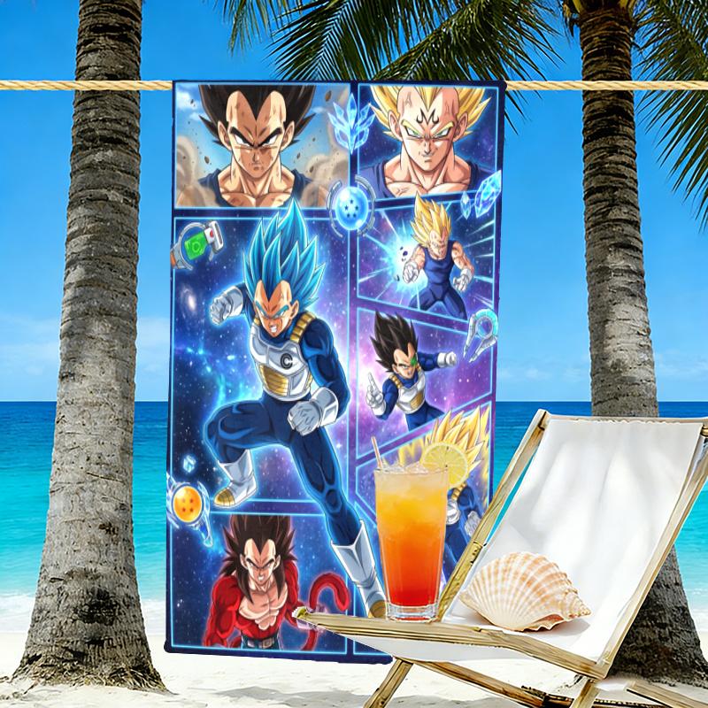 Dragon Ball-trykk Strandhåndkle Design, Mykt, Lettvektig. for Hjemmebad, Spa, Basseng, Yoga, Surfing, Camping, Gave til Familie, Venn