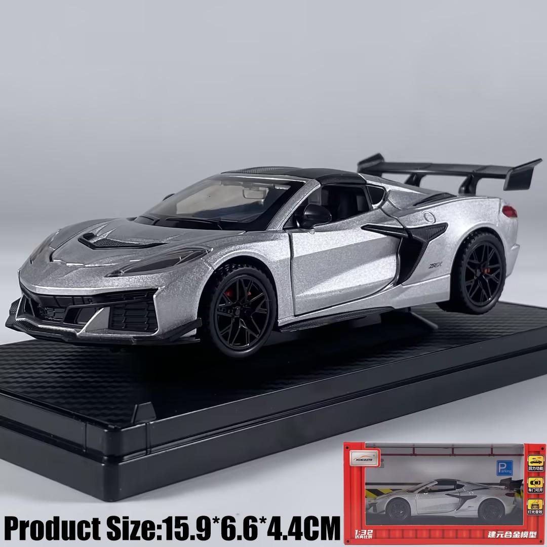 1:32 Chevrolet Corvette C8 Zr1X Version Améliorée Piste Supercar Alliage Métal Moulé Sous Pression Modèle Voiture Simulation Miniature Cadeaux de Fête