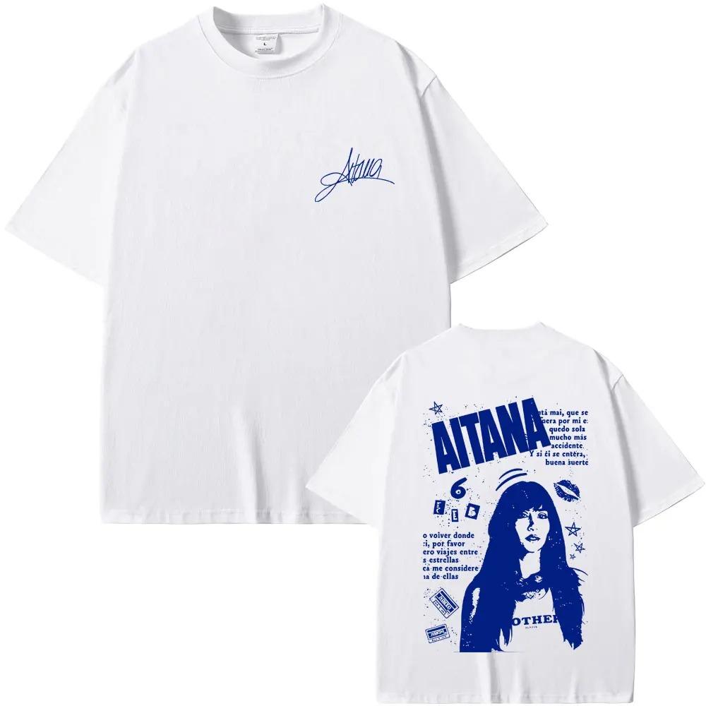 

Aitana Portrait TShirt Cuarto Azul 2026 World Tour Merch Spanish Pop Music Graphic Comfortable Women And Men Tshirts 4XL