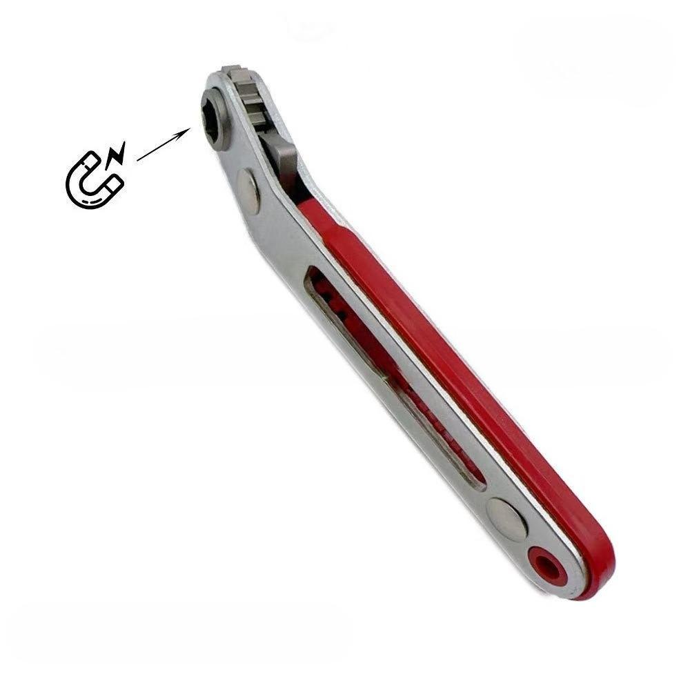 

1/4 Drive Bidirectional Ratchet Screwdriver Set Multifunctional Home DIY Manual Tools Compact Handle for Easy Storage WB