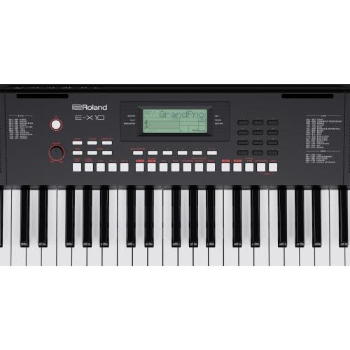Roland E-X10 Electronic Arranger Keyboard, Easy Operation, 61 Keys, Auto Accompaniment, Microphone Input, Recording Function, Battery Operation, Perfe